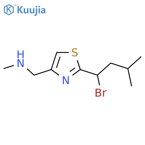{2-(1-bromo-3-methylbutyl)-1,3-thiazol-4-ylmethyl}(methyl)amine structure