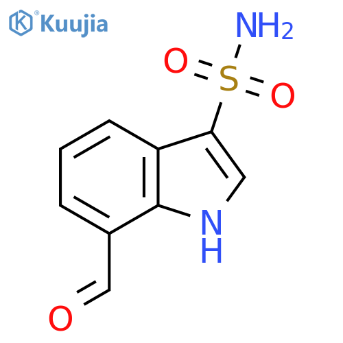 7-formyl-1H-indole-3-sulfonamide structure