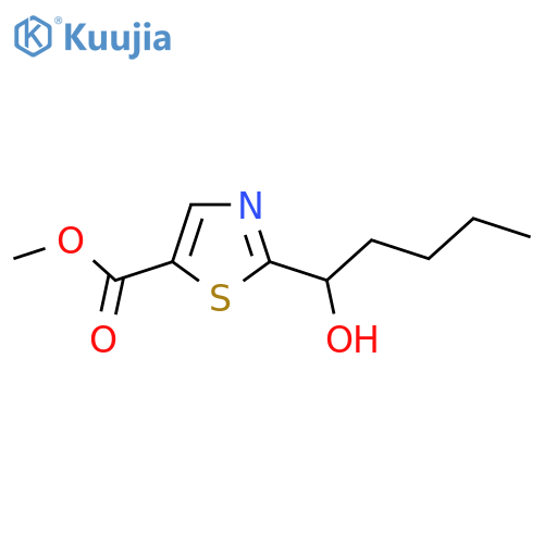 methyl 2-(1-hydroxypentyl)-1,3-thiazole-5-carboxylate structure