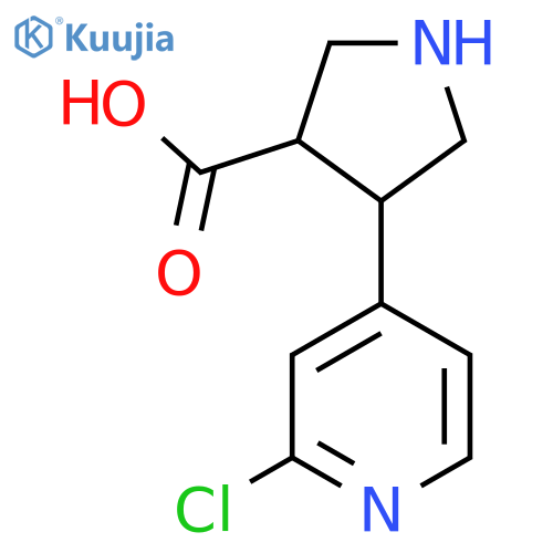 4-(2-chloropyridin-4-yl)pyrrolidine-3-carboxylic acid structure