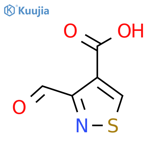 3-formyl-1,2-thiazole-4-carboxylic acid structure