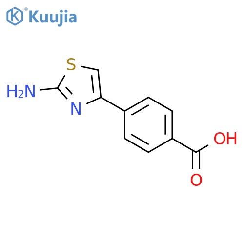 4-(2-Amino-1,3-thiazol-4-yl)benzoic acid structure