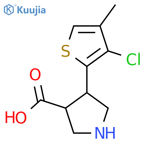 4-(3-chloro-4-methylthiophen-2-yl)pyrrolidine-3-carboxylic acid structure