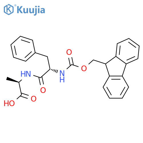 (2R)-2-(2S)-2-({(9H-fluoren-9-yl)methoxycarbonyl}amino)-3-phenylpropanamidopropanoic acid structure