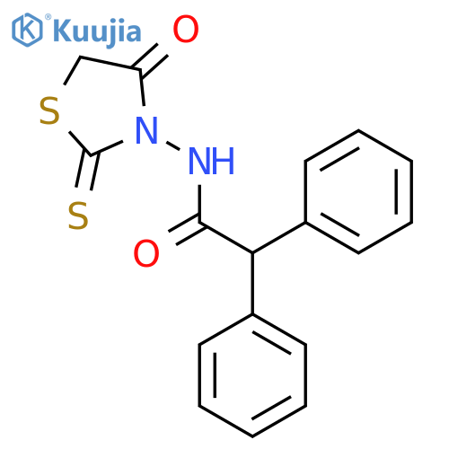 N-(4-oxo-2-sulfanylidene-1,3-thiazolidin-3-yl)-2,2-diphenylacetamide structure