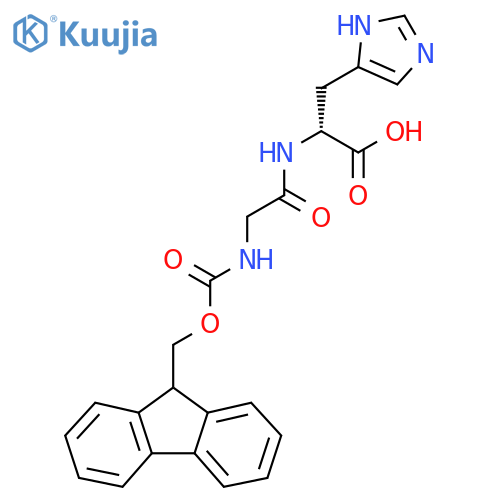 (2R)-2-2-({(9H-fluoren-9-yl)methoxycarbonyl}amino)acetamido-3-(1H-imidazol-5-yl)propanoic acid structure