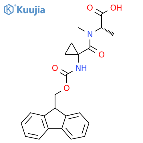(2S)-2-{1-1-({(9H-fluoren-9-yl)methoxycarbonyl}amino)cyclopropyl-N-methylformamido}propanoic acid structure