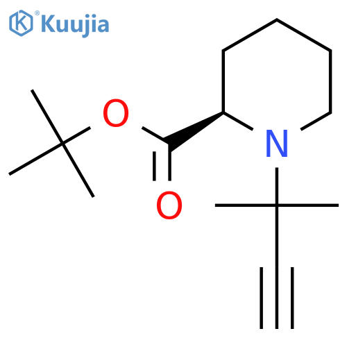 tert-butyl (2R)-1-(2-methylbut-3-yn-2-yl)piperidine-2-carboxylate structure