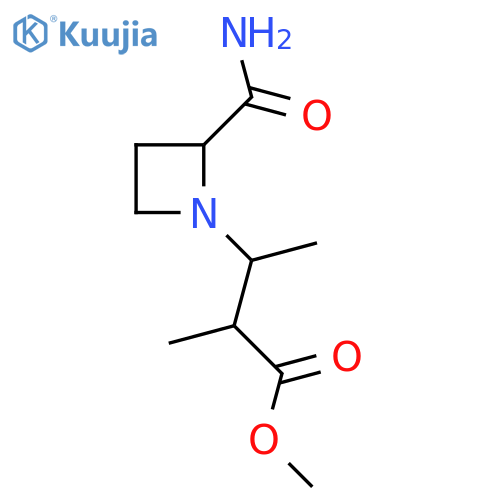 methyl 3-(2-carbamoylazetidin-1-yl)-2-methylbutanoate structure