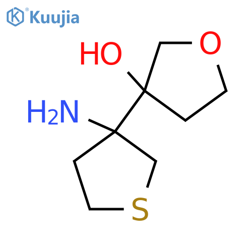 3-(3-aminothiolan-3-yl)oxolan-3-ol structure