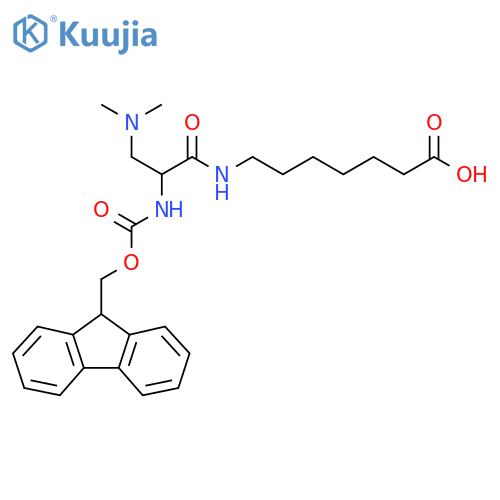 7-3-(dimethylamino)-2-({(9H-fluoren-9-yl)methoxycarbonyl}amino)propanamidoheptanoic acid structure