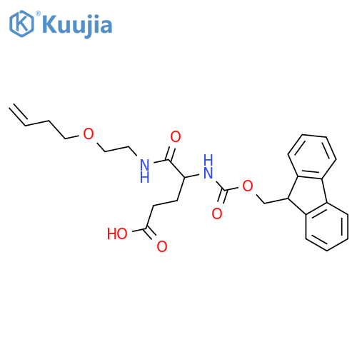 4-{2-(but-3-en-1-yloxy)ethylcarbamoyl}-4-({(9H-fluoren-9-yl)methoxycarbonyl}amino)butanoic acid structure