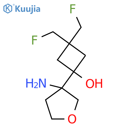 1-(3-aminooxolan-3-yl)-3,3-bis(fluoromethyl)cyclobutan-1-ol structure
