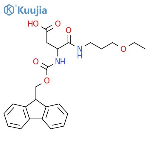 3-(3-ethoxypropyl)carbamoyl-3-({(9H-fluoren-9-yl)methoxycarbonyl}amino)propanoic acid structure