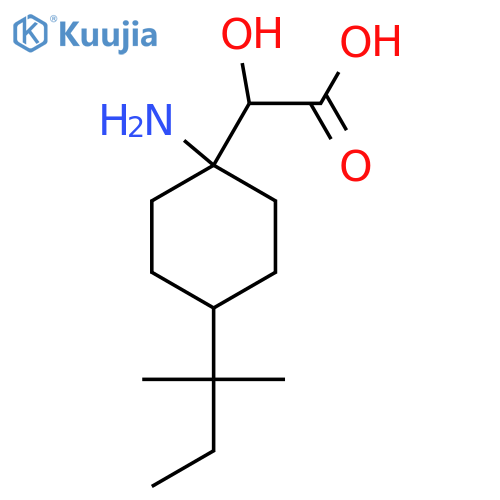 2-1-amino-4-(2-methylbutan-2-yl)cyclohexyl-2-hydroxyacetic acid structure