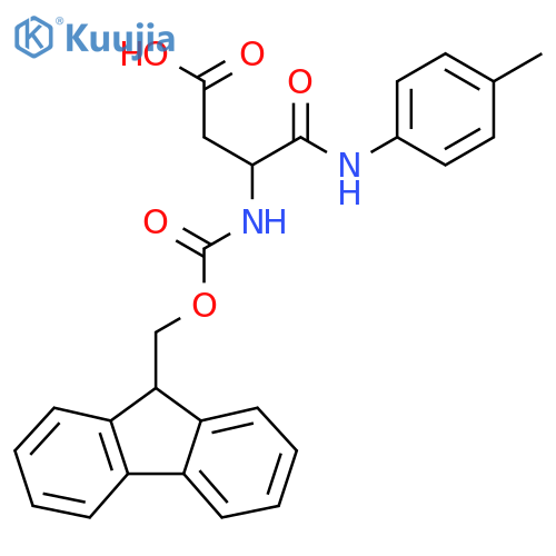 3-({(9H-fluoren-9-yl)methoxycarbonyl}amino)-3-(4-methylphenyl)carbamoylpropanoic acid structure