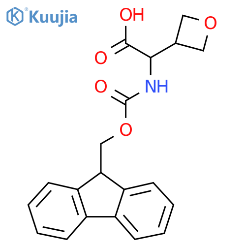 2-({(9H-fluoren-9-yl)methoxycarbonyl}amino)-2-(oxetan-3-yl)acetic acid structure
