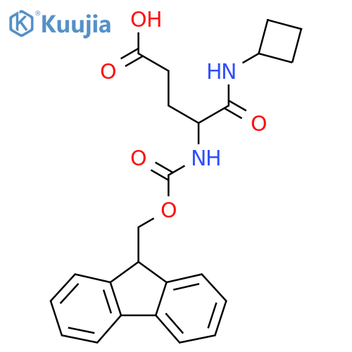 4-(cyclobutylcarbamoyl)-4-({(9H-fluoren-9-yl)methoxycarbonyl}amino)butanoic acid structure