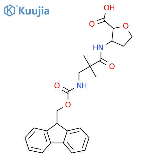 3-3-({(9H-fluoren-9-yl)methoxycarbonyl}amino)-2,2-dimethylpropanamidooxolane-2-carboxylic acid structure