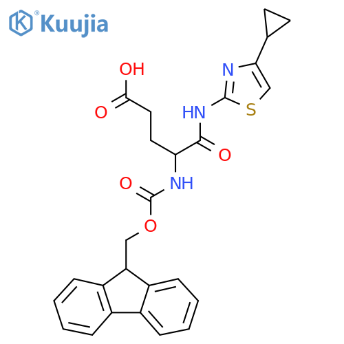 4-(4-cyclopropyl-1,3-thiazol-2-yl)carbamoyl-4-({(9H-fluoren-9-yl)methoxycarbonyl}amino)butanoic acid structure