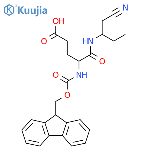 4-(1-cyanobutan-2-yl)carbamoyl-4-({(9H-fluoren-9-yl)methoxycarbonyl}amino)butanoic acid structure