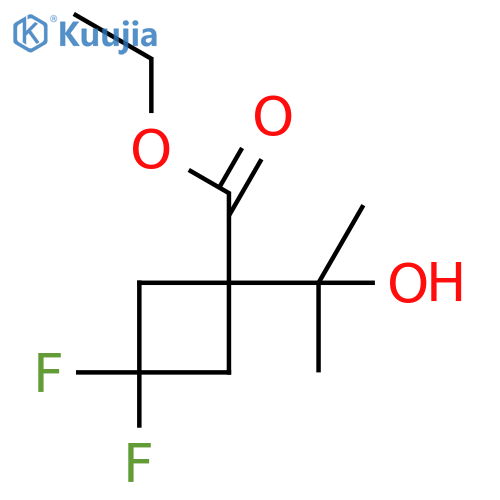 ethyl 3,3-difluoro-1-(2-hydroxypropan-2-yl)cyclobutane-1-carboxylate structure