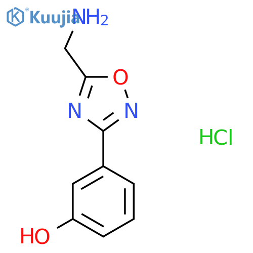 3-5-(aminomethyl)-1,2,4-oxadiazol-3-ylphenol hydrochloride structure
