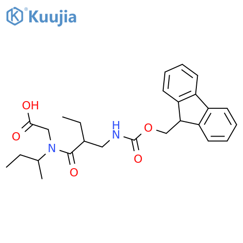 2-N-(butan-2-yl)-2-({(9H-fluoren-9-yl)methoxycarbonyl}amino)methylbutanamidoacetic acid structure