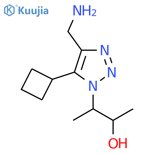 3-4-(aminomethyl)-5-cyclobutyl-1H-1,2,3-triazol-1-ylbutan-2-ol structure