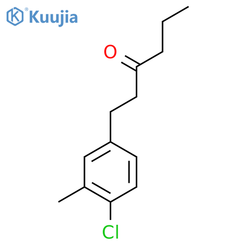 1-(4-chloro-3-methylphenyl)hexan-3-one structure
