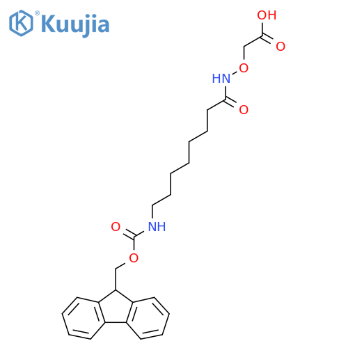 2-{8-({(9H-fluoren-9-yl)methoxycarbonyl}amino)octanamidooxy}acetic acid structure