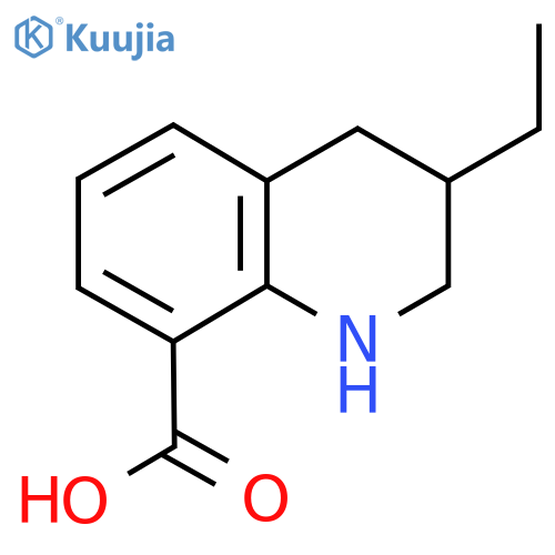 3-ethyl-1,2,3,4-tetrahydroquinoline-8-carboxylic acid structure