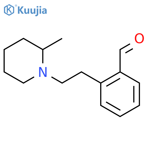 2-2-(2-methylpiperidin-1-yl)ethylbenzaldehyde structure