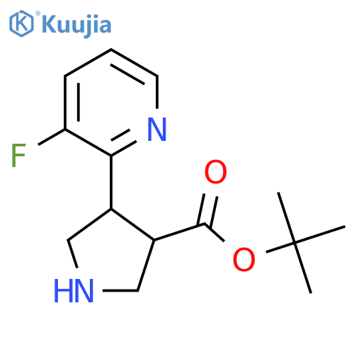 tert-butyl 4-(3-fluoropyridin-2-yl)pyrrolidine-3-carboxylate structure