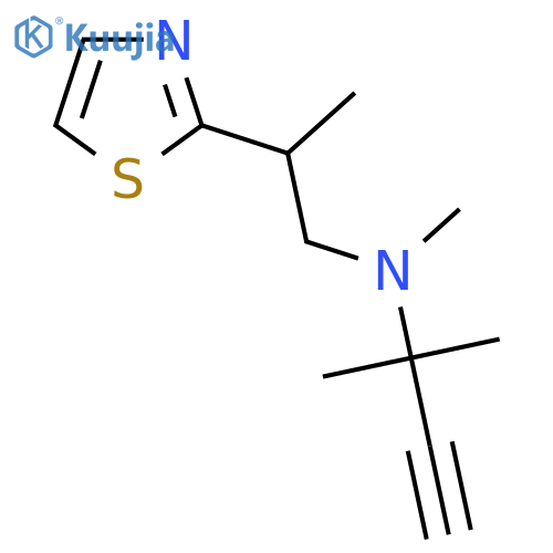 methyl(2-methylbut-3-yn-2-yl)2-(1,3-thiazol-2-yl)propylamine structure