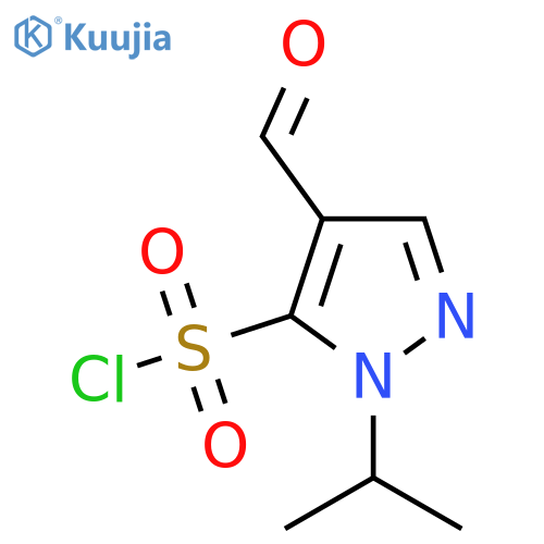 4-formyl-1-(propan-2-yl)-1H-pyrazole-5-sulfonyl chloride structure