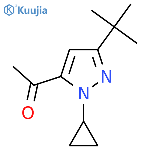 1-(3-tert-butyl-1-cyclopropyl-1H-pyrazol-5-yl)ethan-1-one structure