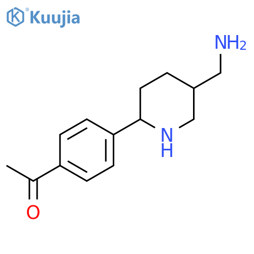 1-{4-5-(aminomethyl)piperidin-2-ylphenyl}ethan-1-one structure