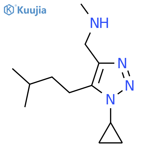 {1-cyclopropyl-5-(3-methylbutyl)-1H-1,2,3-triazol-4-ylmethyl}(methyl)amine structure