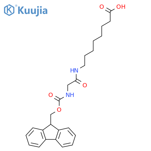 8-2-({(9H-fluoren-9-yl)methoxycarbonyl}amino)acetamidooctanoic acid structure