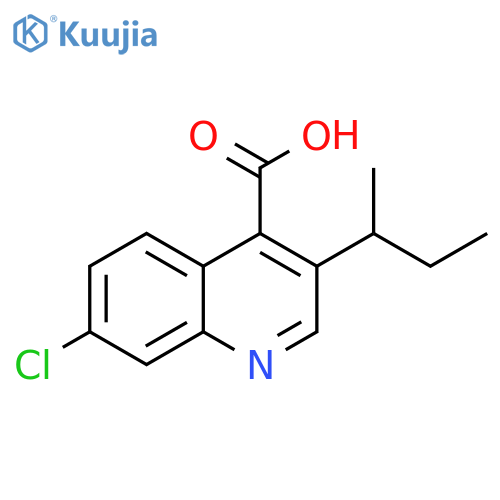 3-(butan-2-yl)-7-chloroquinoline-4-carboxylic acid structure