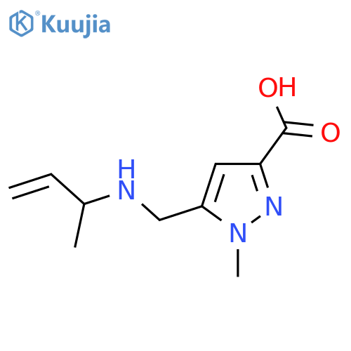 5-{(but-3-en-2-yl)aminomethyl}-1-methyl-1H-pyrazole-3-carboxylic acid structure