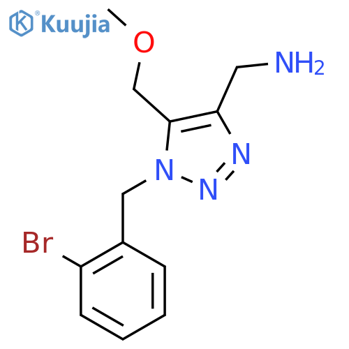 {1-(2-bromophenyl)methyl-5-(methoxymethyl)-1H-1,2,3-triazol-4-yl}methanamine structure