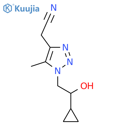 2-1-(2-cyclopropyl-2-hydroxyethyl)-5-methyl-1H-1,2,3-triazol-4-ylacetonitrile structure