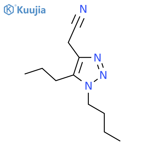 2-(1-butyl-5-propyl-1H-1,2,3-triazol-4-yl)acetonitrile structure