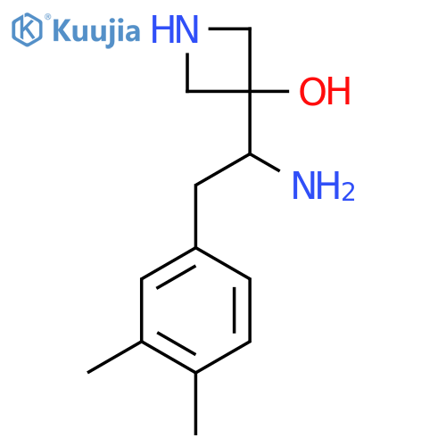 3-1-amino-2-(3,4-dimethylphenyl)ethylazetidin-3-ol structure