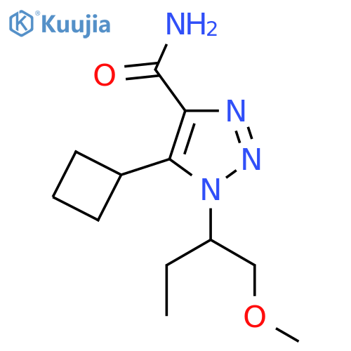 5-cyclobutyl-1-(1-methoxybutan-2-yl)-1H-1,2,3-triazole-4-carboxamide structure