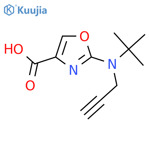 2-tert-butyl(prop-2-yn-1-yl)amino-1,3-oxazole-4-carboxylic acid structure