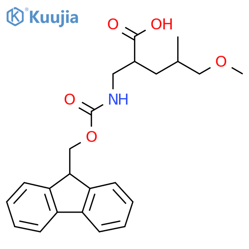 2-[({[(9H-fluoren-9-yl)methoxy]carbonyl}amino)methyl]-5-methoxy-4-methylpentanoic acid structure