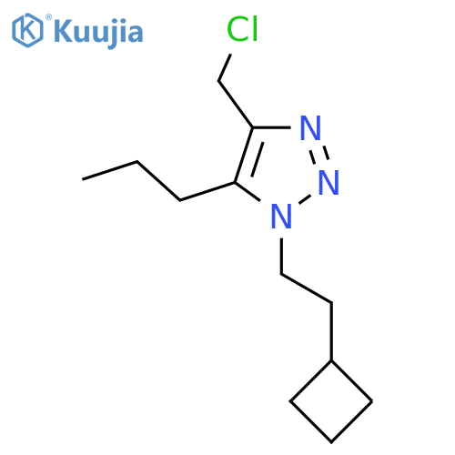 4-(chloromethyl)-1-(2-cyclobutylethyl)-5-propyl-1H-1,2,3-triazole structure